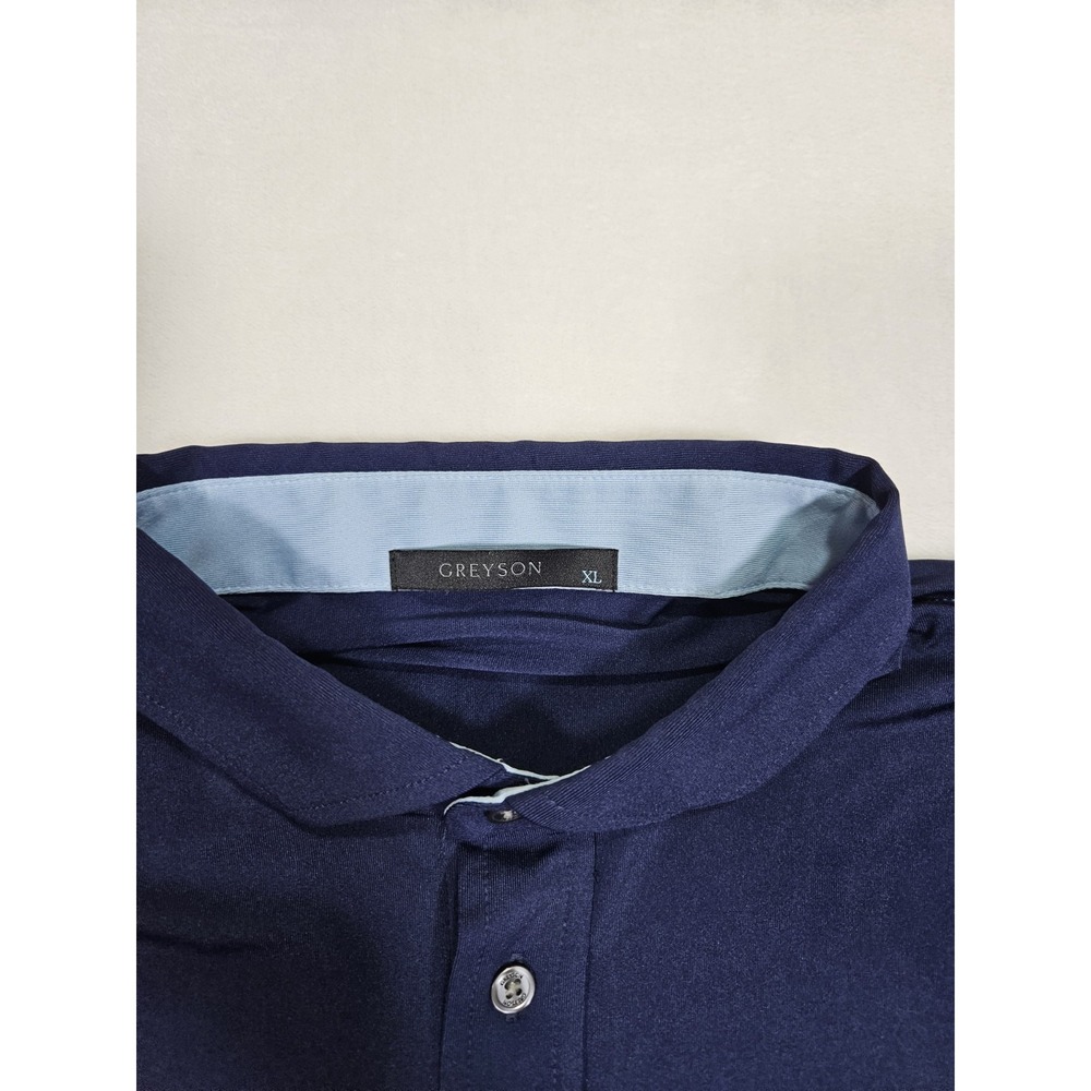 Greyson XL Men's Blue Polo Shirt‎ Stretch Performance Golf Comfort LOFO - Picture 2 of 9